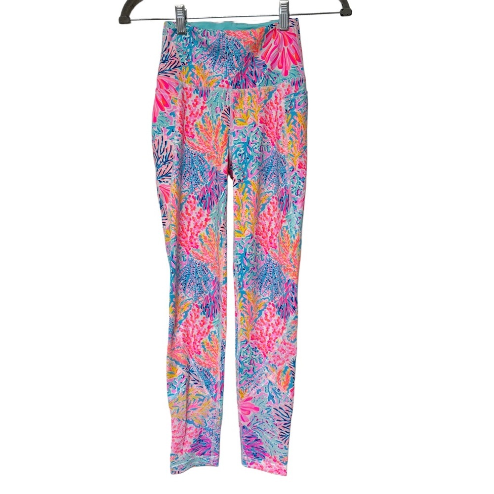 {Lilly Pulitzer Luxletic} "Weekender High Rise Splashdance" Midi Leggings